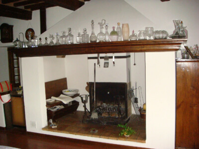 Cheminée im Wohnzimmer